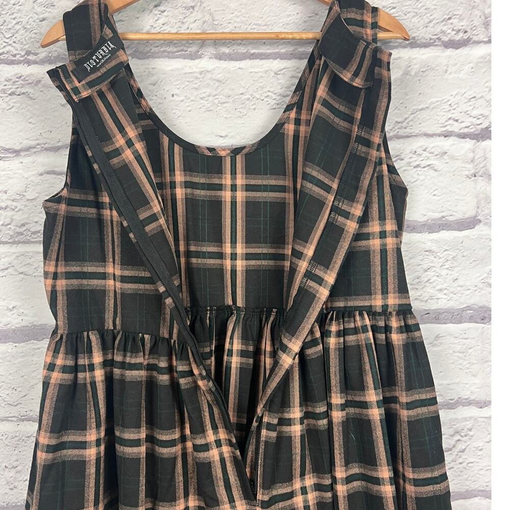 Disturbia Womens 10 Grunge Academia Witchy Edgy Emo Plaid Fit & Flare Mini Dress - Picture 6 of 10
